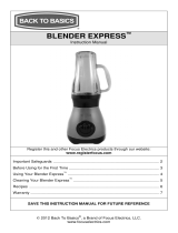 Back to Basics Blender Express Manuel utilisateur