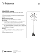 Westinghouse One-Light Adjustable Mini Pendant 6102600 Manuel utilisateur
