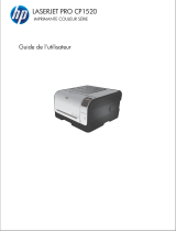 HP LaserJet Pro CP1525 Color Printer series Mode d'emploi