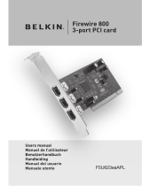 Belkin CARTE PCI FIREWIRE 800, 3 PORTS #F5U623 Le manuel du propriétaire