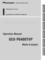 Pioneer GEX-P6400TVP Manuel utilisateur