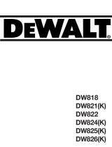 DeWalt DW824 Manuel utilisateur