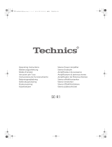 Technics SE-R1 Le manuel du propriétaire