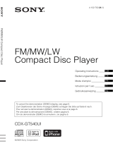 Sony cdx gt540ui Le manuel du propriétaire