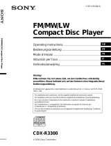 Sony CDX-R3300MP Le manuel du propriétaire