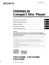 Sony cdx s 2250 Le manuel du propriétaire
