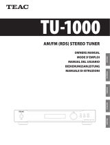 TEAC TU-1000 Le manuel du propriétaire