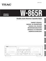 TEAC W-865R Manuel utilisateur
