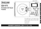 Tascam CD-VT1 Le manuel du propriétaire