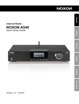 NOXON Noxon A 540 Internet Radio Le manuel du propriétaire
