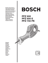 Bosch PFZ 600 E Le manuel du propriétaire