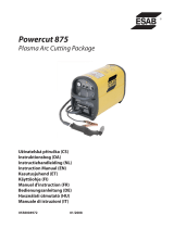 ESAB Powercut 875 Plasma Arc Cutting Package Manuel utilisateur