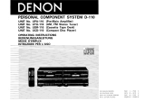 Denon UDR-110 Le manuel du propriétaire