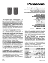 Panasonic SBHSX70 Le manuel du propriétaire