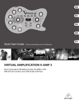 Behringer VIRTUAL AMPLIFICATION V-AMP 3 Guide de démarrage rapide