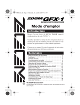 Zoom GFX1 Le manuel du propriétaire