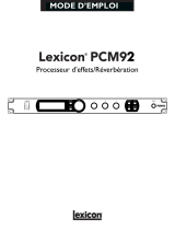 Lexicon PCM92 Le manuel du propriétaire