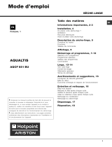 Hotpoint-Ariston AQCF 851 BUAQCF851BUAQUALTIS AQCF851BU Le manuel du propriétaire