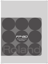Roland FP-80 Le manuel du propriétaire