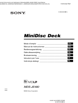 Sony MDS-JE480 Le manuel du propriétaire