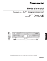 Panasonic PT-D4000E Le manuel du propriétaire