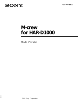 Sony HAR-D1000 Mode d'emploi