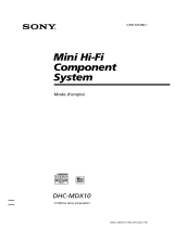 Sony DHC-MDX10 Mode d'emploi