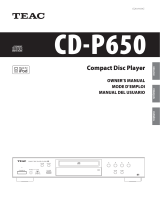 TEAC CD-P650-B Le manuel du propriétaire