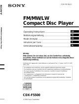 Sony CDX-F5500 Le manuel du propriétaire