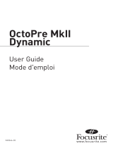 Focusrite OctoPre MkII Dynamic Manuel utilisateur