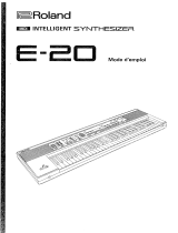 Roland E-20 Le manuel du propriétaire