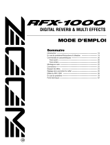 Zoom RFX1000 Le manuel du propriétaire
