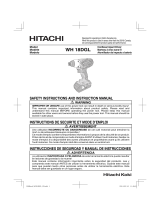 Hitachi WH 18DGL Safety Instructions And Instruction Manual