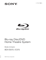 Sony BDV-E870 Le manuel du propriétaire