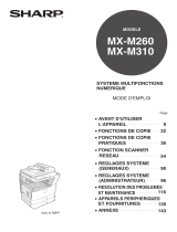 Sharp MX-M260 Le manuel du propriétaire