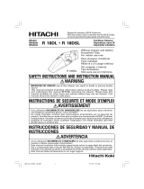 Hitachi R 18DSL Safety Instructions And Instruction Manual