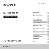 Sony ICD-SX712 Mode d'emploi