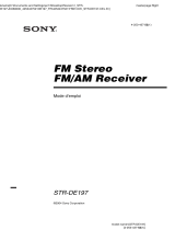 Sony STR-DE197 Le manuel du propriétaire