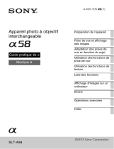 Sony SLT-A58 Le manuel du propriétaire