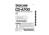 Tascam CD-A700 Le manuel du propriétaire