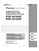 Pioneer PDP-5016HD Le manuel du propriétaire