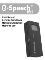 B-Speech Rx2 Manuel utilisateur