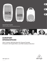 Behringer EUROPORT EPA300 Guide de démarrage rapide