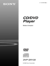 Sony DVP-SR100 Le manuel du propriétaire
