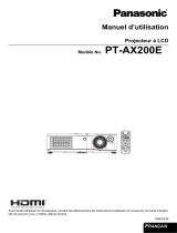 Panasonic PT-AX200E Le manuel du propriétaire