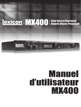Lexicon MX400 Le manuel du propriétaire