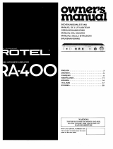 Rotel RA-400 Le manuel du propriétaire