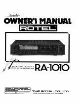 Rotel RA-1010 Le manuel du propriétaire