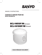 Sanyo ECJN55W - 5 1/2 Cup Electronic Rice Cooker Le manuel du propriétaire