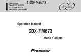 Pioneer CDX-FM673 Manuel utilisateur